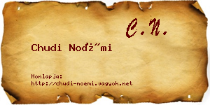 Chudi Noémi névjegykártya