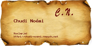 Chudi Noémi névjegykártya
